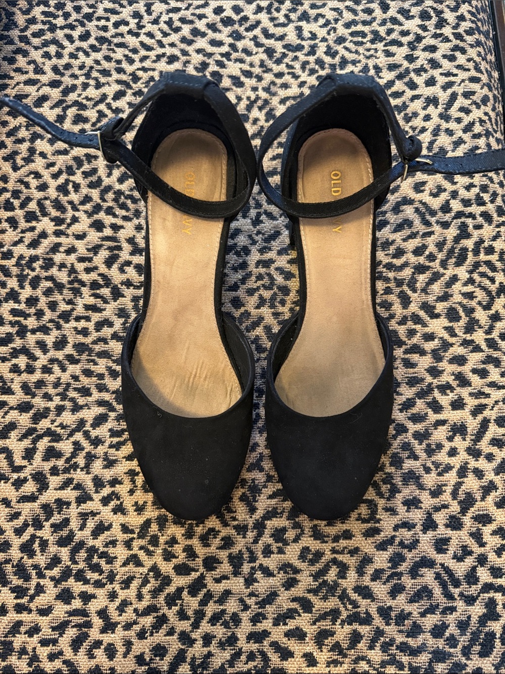 Old Navy Black Ankle-Strap Heels